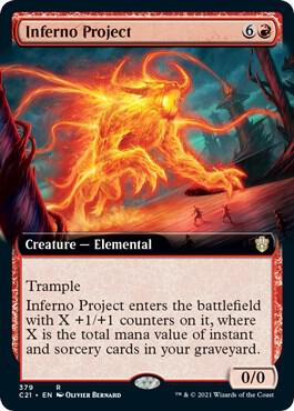 Inferno Project (Extended Art) 379 card from Commander 2021