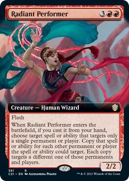 Radiant Performer (Extended Art) 381 card from Commander 2021