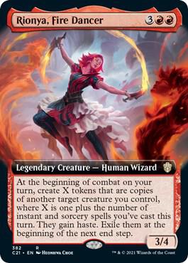 Rionya, Fire Dancer (Extended Art) 382 card from Commander 2021