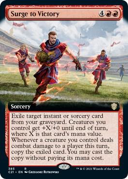 Surge to Victory (Extended Art) 385 card from Commander 2021