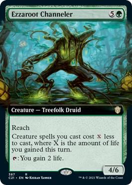 Ezzaroot Channeler (Extended Art) 387 card from Commander 2021
