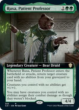 Ruxa, Patient Professor (Extended Art) 393 card from Commander 2021