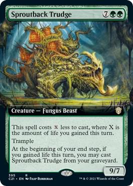 Sproutback Trudge (Extended Art) 395 card from Commander 2021