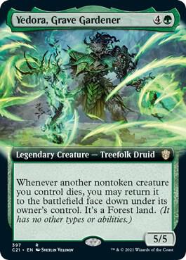 Yedora, Grave Gardener (Extended Art) 397 card from Commander 2021