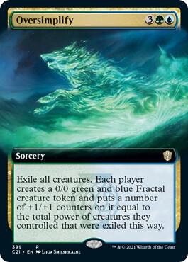 Oversimplify (Extended Art) 399 card from Commander 2021