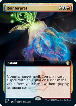Reinterpret (Extended Art) 400 card from Commander 2021
