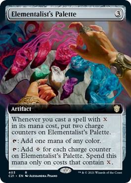 Elementalist's Palette (Extended Art) 403 card from Commander 2021
