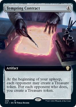 Tempting Contract (Extended Art) 405 card from Commander 2021