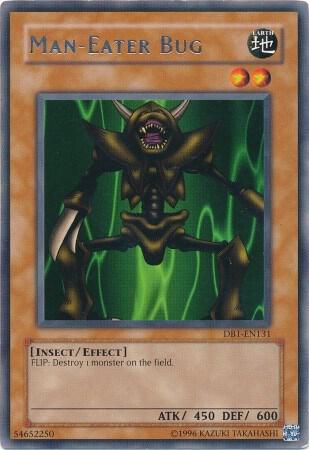 Man-Eater Bug DB1-EN131 card from Dark Beginning 1