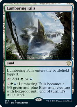 Lumbering Falls 299 card from Commander 2021