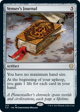 Venser's Journal 273 card from Commander 2021