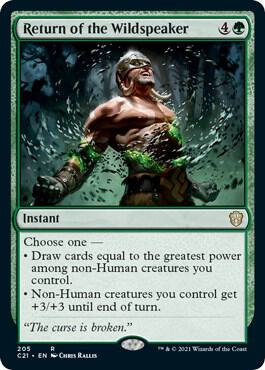 Return of the Wildspeaker 205 card from Commander 2021