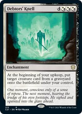 Debtors' Knell 215 card from Commander 2021