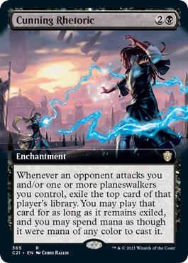Cunning Rhetoric (Extended Art) 365 card from Commander 2021