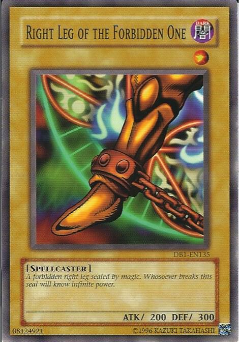 Right Leg of the Forbidden One DB1-EN135 card from Dark Beginning 1