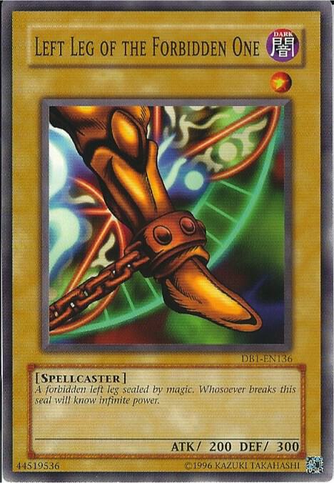 Left Leg of the Forbidden One DB1-EN136 card from Dark Beginning 1