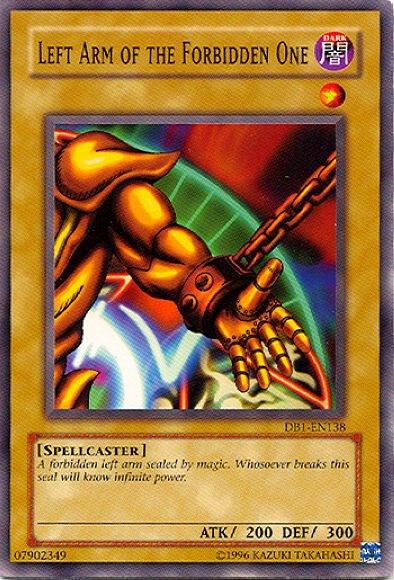 Left Arm of the Forbidden One DB1-EN138 card from Dark Beginning 1