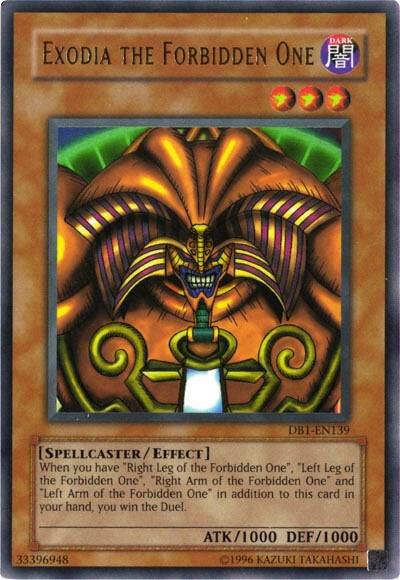 Exodia the Forbidden One DB1-EN139 card from Dark Beginning 1