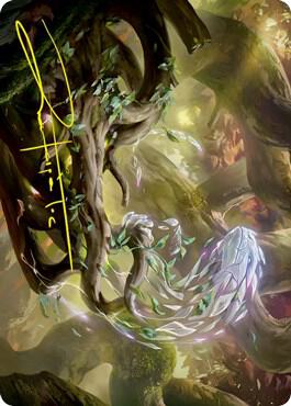 Emergent Sequence Art Card (Gold-Stamped Signature) 17 card from Art Series: Strixhaven