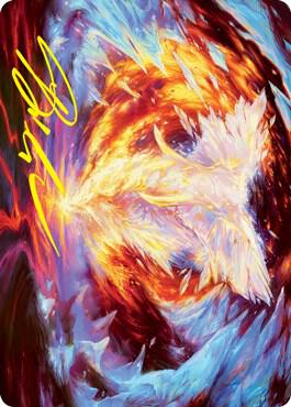 Magma Opus Art Card (Gold-Stamped Signature) 32 card from Art Series: Strixhaven