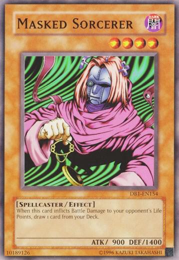 Masked Sorcerer DB1-EN154 card from Dark Beginning 1
