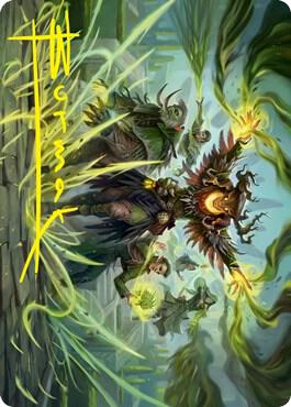 Witherbloom Command Art Card (Gold-Stamped Signature) 45 card from Art Series: Strixhaven