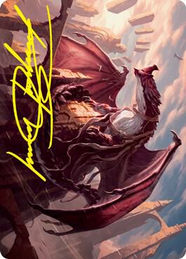 Velomachus Lorehold Art Card (Gold-Stamped Signature) 61 card from Art Series: Strixhaven