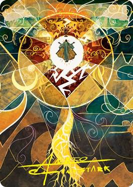 Lightning Bolt Art Card (Gold-Stamped Signature) 76 card from Art Series: Strixhaven