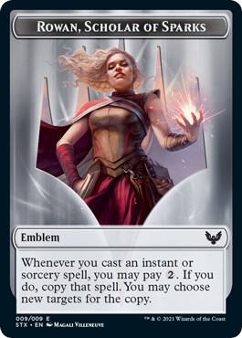Emblem - Rowan, Scholar of Sparks 9 card from Strixhaven: School of Mages