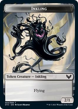 Inkling (4) // Treasure Double-sided Token 4 // 7 card from Strixhaven: School of Mages