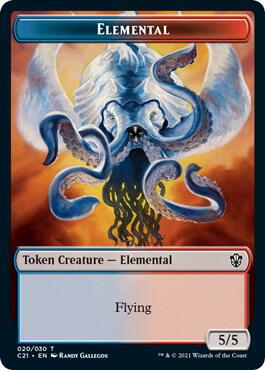 Elemental (020) // Copy Double-Sided Token 20 // 30 card from Commander 2021