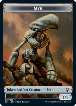 Myr // Treasure Double-Sided Token 28 // 7 card from Commander 2021