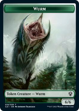 Wurm // Kraken Double-Sided Token 19 // 4 card from Commander 2021
