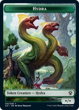 Hydra // Boar Double-Sided Token 16 // 12 card from Commander 2021