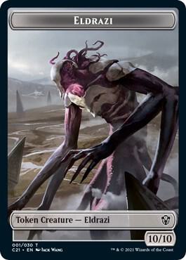 Eldrazi // Champion of Wits Double-Sided Token 1 // 6 card from Commander 2021