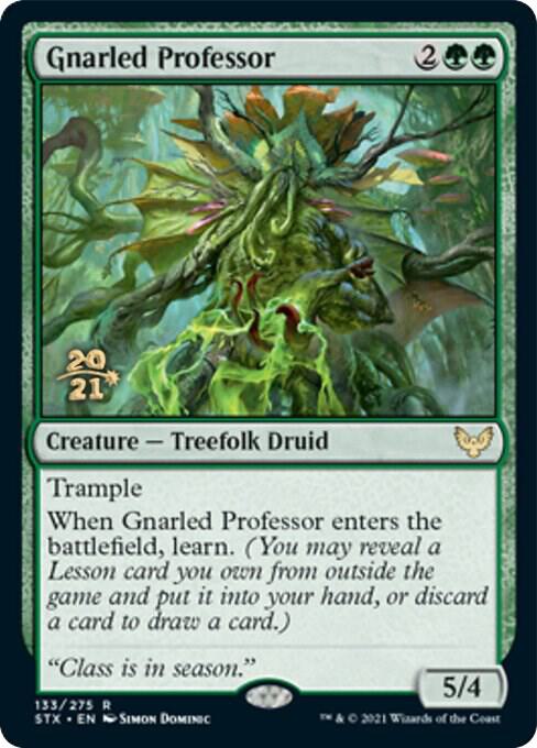 Gnarled Professor 133 card from Prerelease Cards
