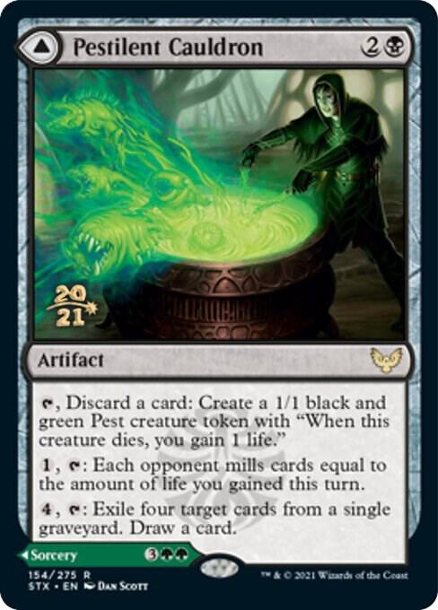 Pestilent Cauldron 154 card from Prerelease Cards