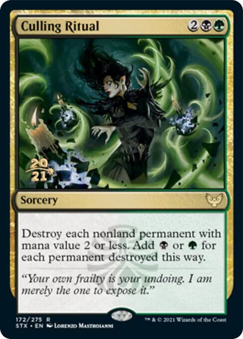 Culling Ritual 172 card from Prerelease Cards