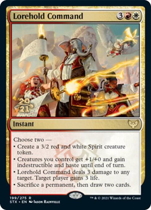 Lorehold Command 199 card from Prerelease Cards