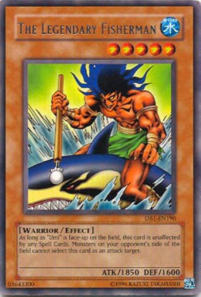 The Legendary Fisherman DB1-EN190 card from Dark Beginning 1