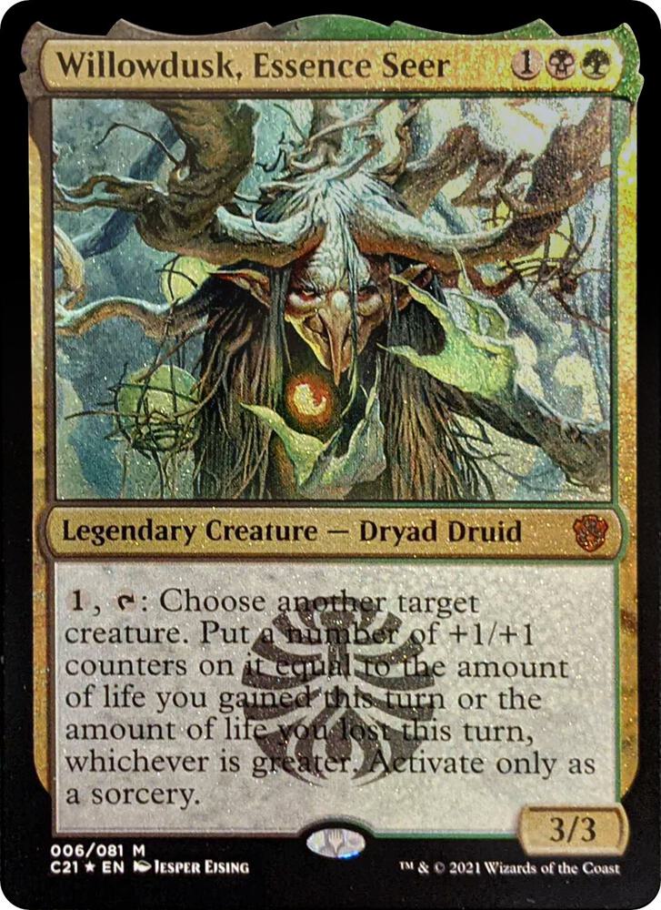 Willowdusk, Essence Seer (Display Commander) - Thick Stock 6 card from Commander 2021