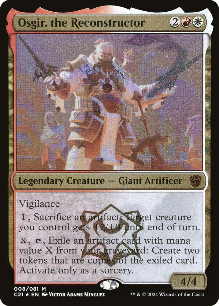 Osgir, the Reconstructor (Display Commander) - Thick Stock 8 card from Commander 2021