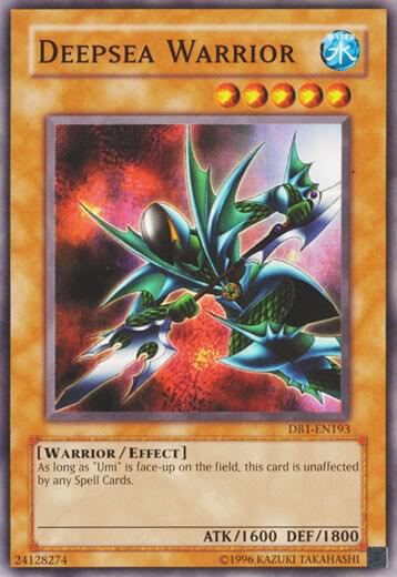 Deepsea Warrior DB1-EN193 card from Dark Beginning 1