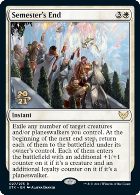Semester's End 27 card from Prerelease Cards
