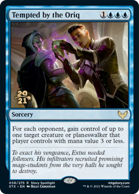 Tempted by the Oriq 58 card from Prerelease Cards
