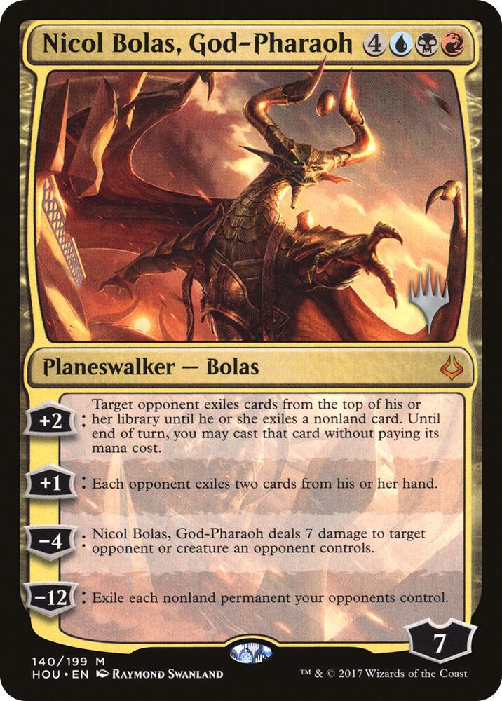 Nicol Bolas, God-Pharaoh 140 card from Promo Pack: Strixhaven