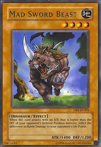Mad Sword Beast DB1-EN201 card from Dark Beginning 1