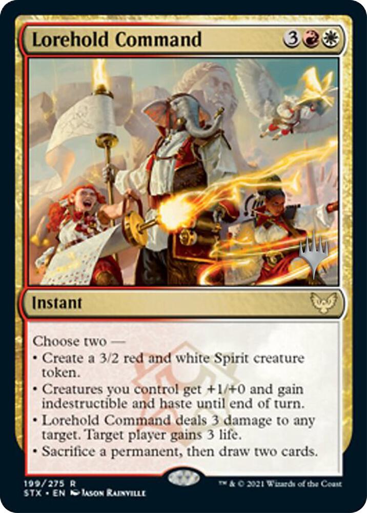 Lorehold Command 199 card from Promo Pack: Strixhaven