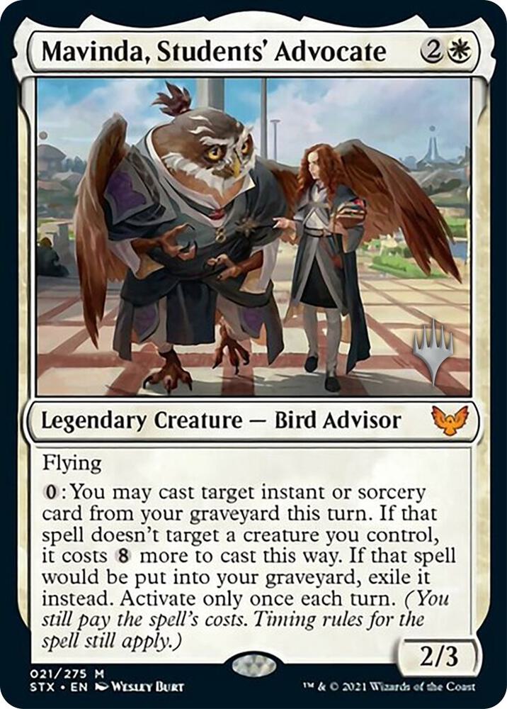 Mavinda, Students' Advocate 21 card from Promo Pack: Strixhaven