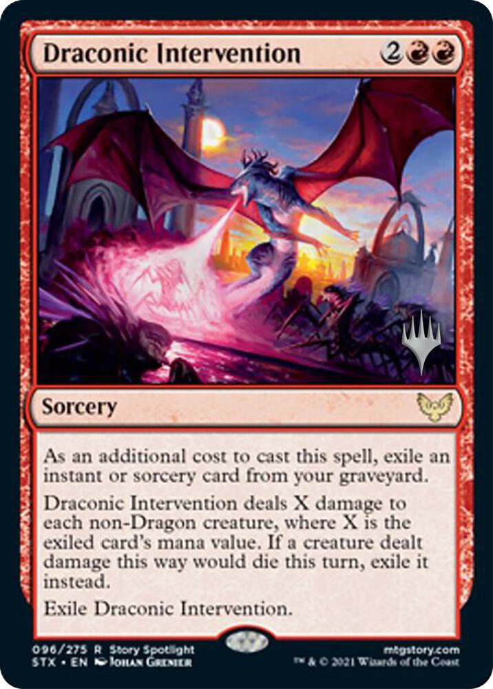Draconic Intervention 96 card from Promo Pack: Strixhaven